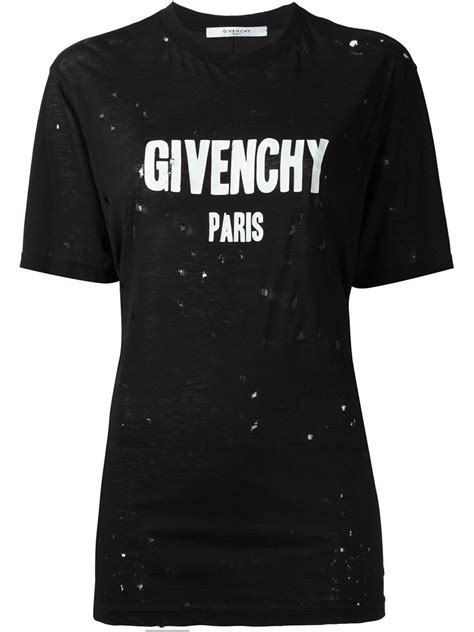 givenchy ripped tshirt|givenchy distressed t shirt.